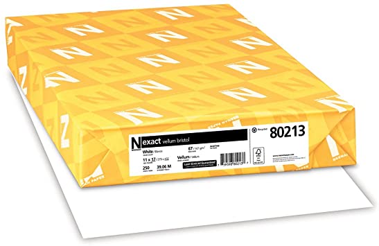 Neenah® Exact Vellum Bristol White 67# Card Stock 11x17 in. 250 Sheets per Ream